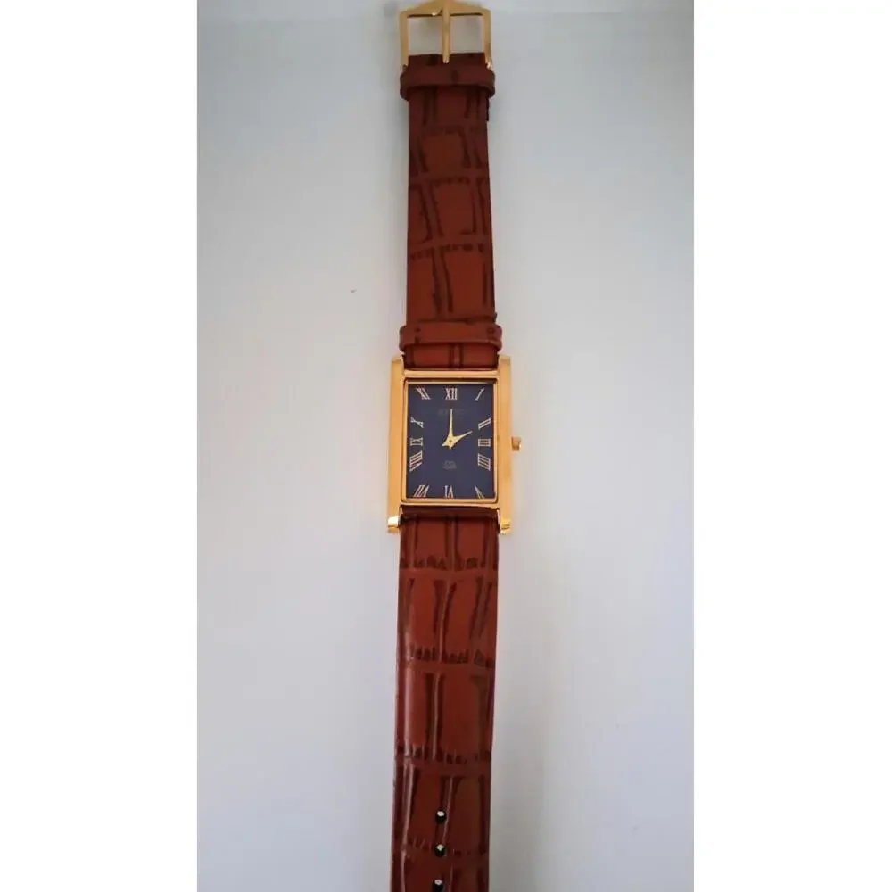 Men's Vintage Seiko Tank Leather Wrist Watch RARE